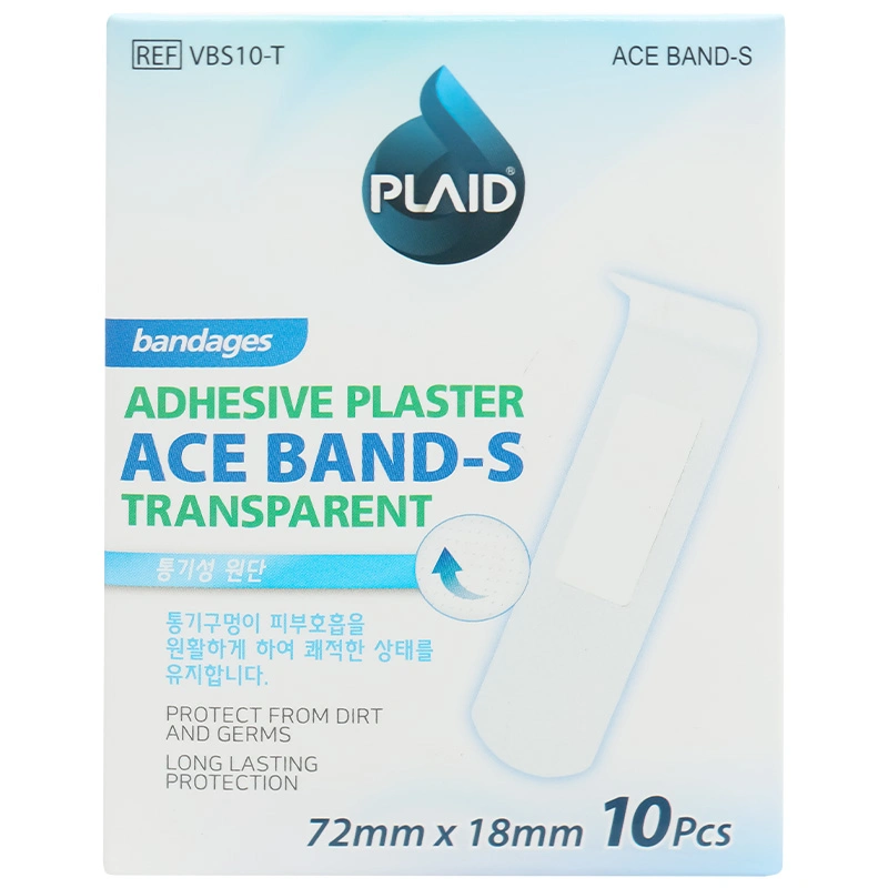 Băng cá nhân trong suốt Plaid Ace Band-S (1.8 x 7.2cm) hộp 100 miếng - 10